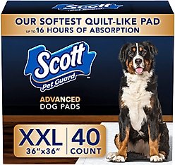 Scott Pet Guard Dog Advanced Training Pee Pads, XX-Large: 36 x 36-in, 40 count