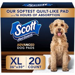Scott Pet Guard Dog Advanced Training Pee Pads, X-Large: 30 x 36-in, 20 count