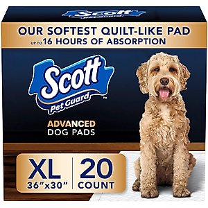 Scott Pet Guard Dog Advanced Training Pee Pads, X-Large: 30 x 36-in, 20 count