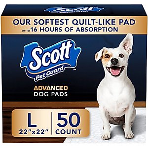 Scott Pet Guard Dog Advanced Training Pee Pads, Large: 22 x 22-in, 50 count