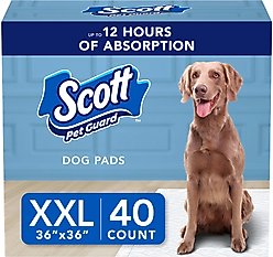 Scott Pet Guard Dog Training Pee Pads, XX-Large: 36 x 36-in, 40 count