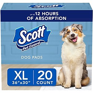 Scott Pet Guard Dog Training Pee Pads, X-Large: 30 x 36-in, 20 count