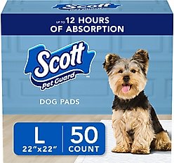 Scott Pet Guard Dog Training Pee Pads, Large: 22 x 22-in, 50 count