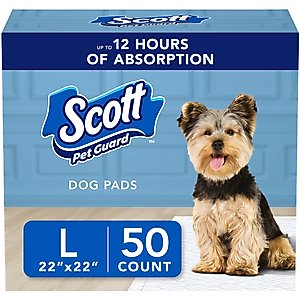 Scott Pet Guard Dog Training Pee Pads, Large: 22 x 22-in, 50 count