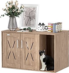 PawHut End Table Cat Litter Box Enclosure
