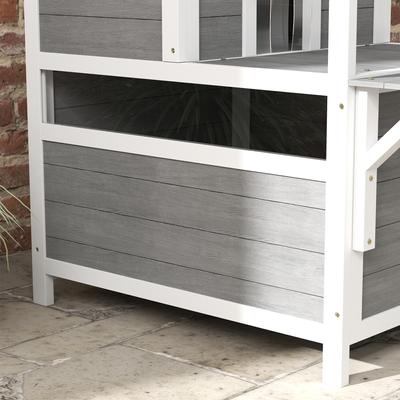 Show full view: PawHut Outdoor Cat House with Balcony slide 9 of 9