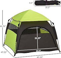 PawHut Pop Up Dog Tent, Green slide 2 of 9