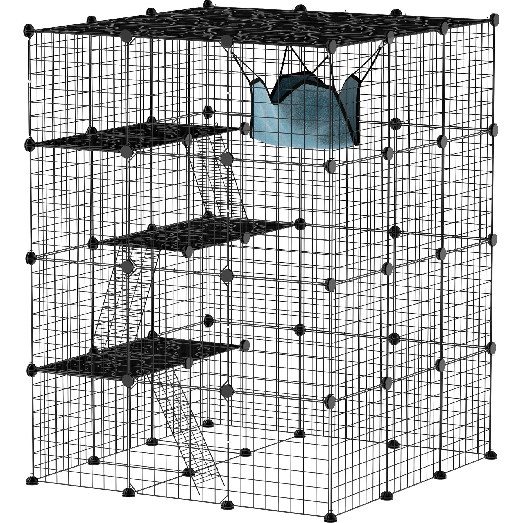 PawHut 4 Tier Indoor Cat Cage
