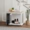 Show in main carousel: PawHut 3 Door Side Table Furniture Style Dog Crate, White, 39 inch slide 2 of 9