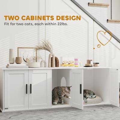 Show full view: PawHut Furniture Style Cat Litter Box Enclosure slide 6 of 10