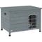 Show in main carousel: PawHut Wooden Decorative Dog Crate, Gray, 31.5 inch slide 1 of 9