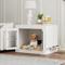 Show in main carousel: PawHut Furniture Style Dog Crate with Dog Bowls, White, 31 inch slide 2 of 9