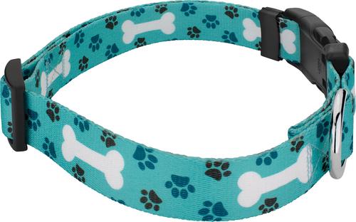 Show full view: Country Brook Design Oh My Dog Deluxe Dog Collar, Teal, XX-Small slide 4 of 5