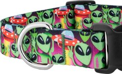 Country Brook Design Deluxe Space Aliens Dog Collar, Small slide 2 of 5