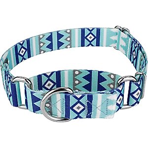 Country Brook Design Snowy Pines Martingale Dog Collar, Small