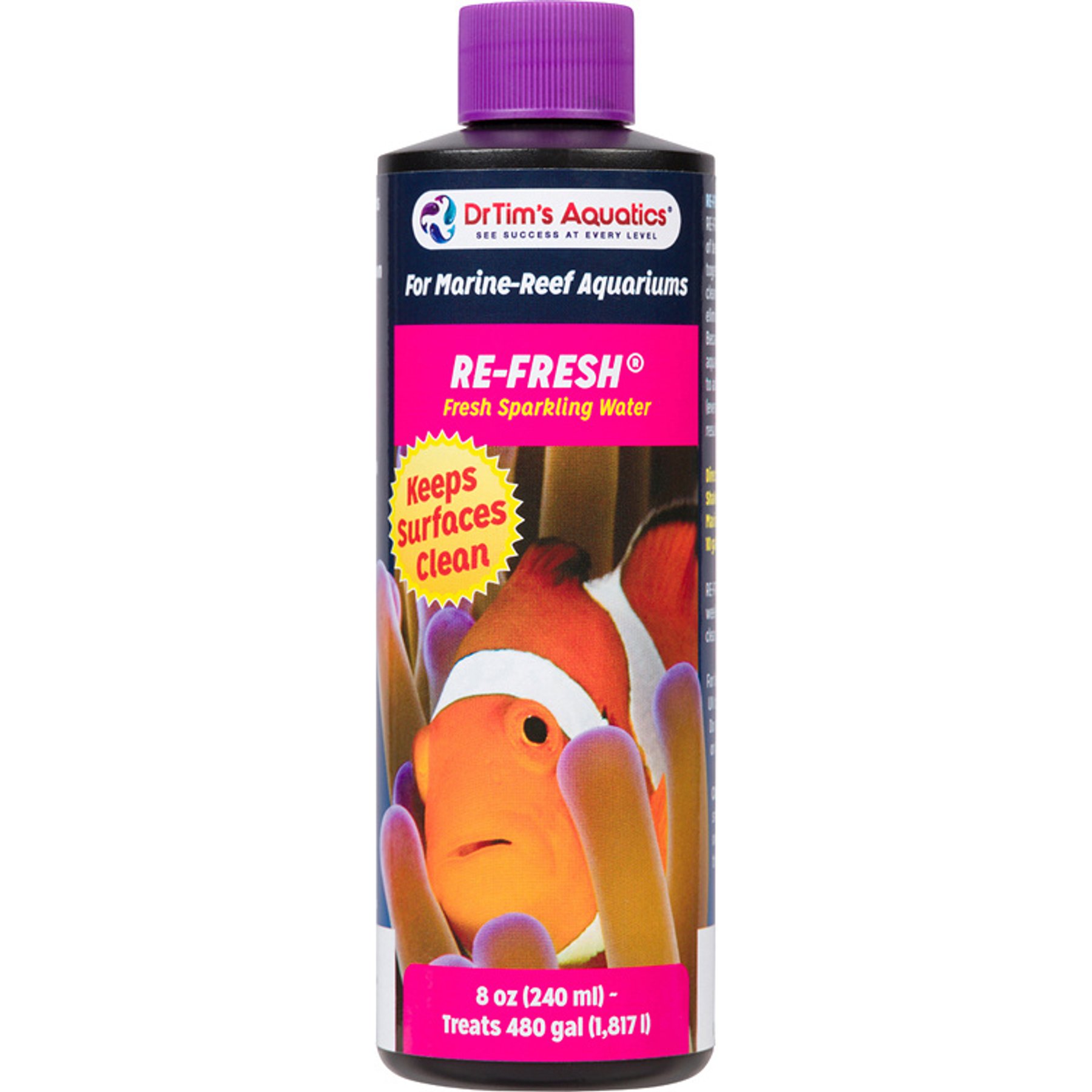 DrTim's Aquatics Reef Re-Fresh Marine Aquarium Cleaner, 8-fl oz bottle