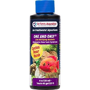 Dr. Tim's Aquatics One & Only Live Nitrifying Bacteria for Freshwater Aquariums, 4-fl oz bottle