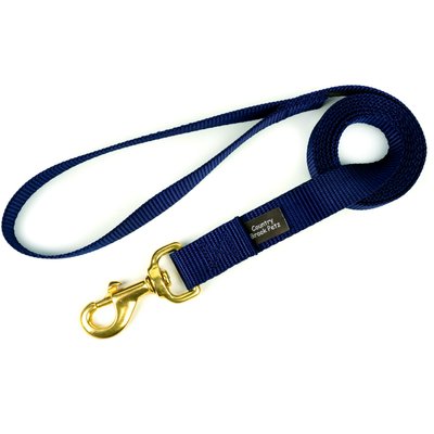Country Brook Design Country Brook Design Nylon Dog Leash, 6-ft, Navy Blue, Large