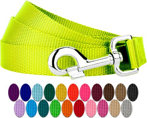 Show full view: Country Brook Design Nylon Dog Leash, 6-ft, Hot Yellow, Large slide 3 of 5