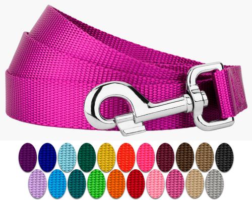 Show full view: Country Brook Design Nylon Dog Leash, 6-ft, Fuchsia, Large slide 3 of 5
