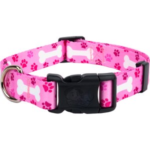 Country Brook Design Oh My Dog Deluxe Dog Collar, Pink, Large