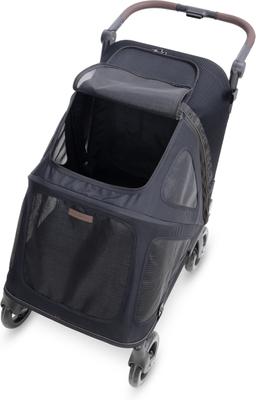 Show full view: Wonderfold Hudson Flat Fold Dog Stroller, Graphite Black, Medium slide 3 of 7