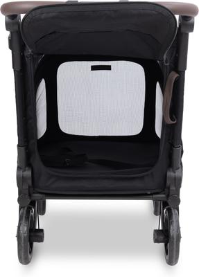 Show full view: Wonderfold Hudson Flat Fold Dog Stroller, Graphite Black, Medium slide 4 of 7