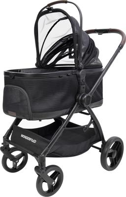 Show full view: Wonderfold Buddy 2-in-1 Convertible Dog Stroller, Black slide 4 of 5
