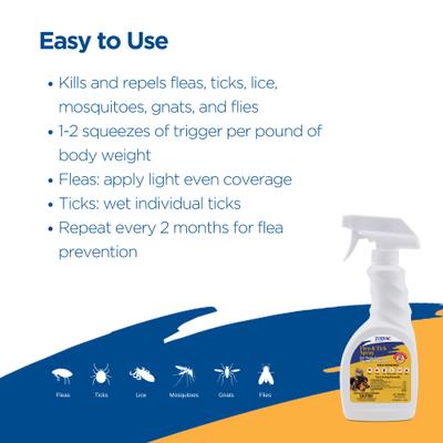 Show full view: Zodiac Flea & Tick Spray for Dogs, Cats, Puppies & Kittens, 16-fl oz slide 3 of 7