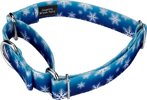 Show full view: Country Brook Design Winter Wonderland Martingale Dog Collar, Large slide 4 of 6