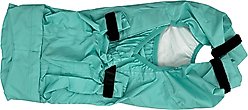 Pebot Atlas Lightweight Dog & Cat Waterproof Rainsuit with Leash Clip, Teal, Size 26 slide 2 of 6