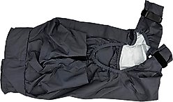 Pebot Atlas Lightweight Dog & Cat Waterproof Rainsuit with Leash Clip, Dark Gray, Size 16 slide 2 of 7