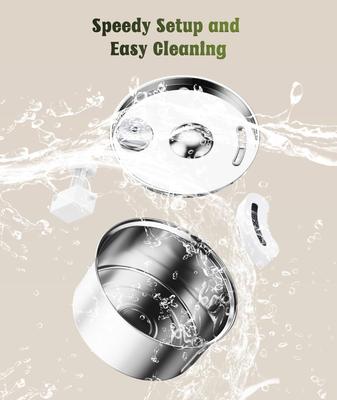 Show full view: Petlipo Stainless Steel Cat Water Fountain with Water Level Window, 3.2-l slide 8 of 10