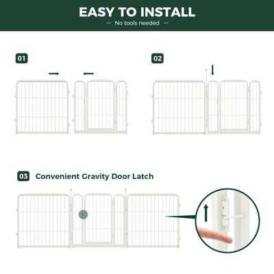 Show full view: FXW Rollick Indoor & Outdoor Dog Playpen, White, 24-in, 8-panel slide 8 of 11