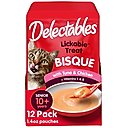 Hartz Delectables Lickable Treat Bisque for Senior 10+ Tuna & Chicken Lickable Cat Treats, 1.4-oz, case of 12