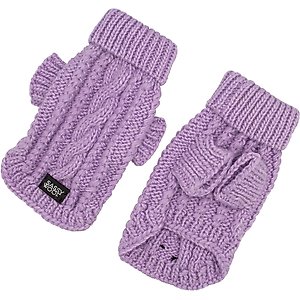 Sassy Woof Cable Knit Dog Sweater, Lavender, X-Large