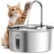 Show in main carousel: Petlipo Stainless Steel Cat Water Fountain with Water Level Window, 3.2-l slide 1 of 10