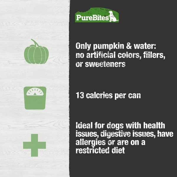 PureBites Patés 100% Pure Pumpkin Dog Food Topping, 2.5-oz can