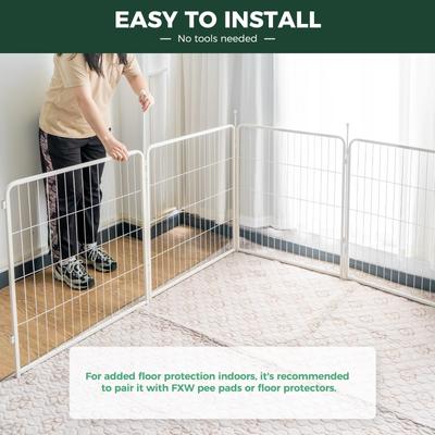 Show full view: FXW Rollick Indoor & Outdoor Dog Playpen, White, 24-in, 8-panel slide 4 of 11