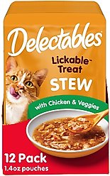 Hartz Delectables Stew Chicken & VeggiesLickable Cat Treats, 1.4-oz, case of 12