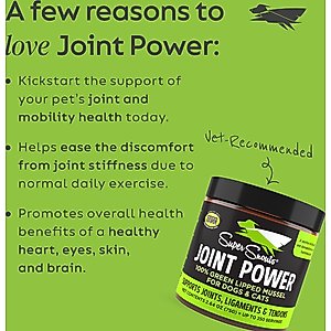 Super Snouts Joint Power Powder Joint Supplement for Dogs & Cats, 2.64-oz jar