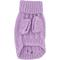 Show in main carousel: Sassy Woof Cable Knit Dog Sweater, Lavender, Large slide 3 of 9