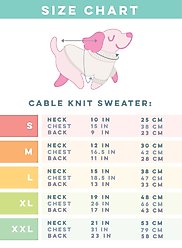 Sassy Woof Cable Knit Dog Sweater, Light Blue, Medium slide 2 of 8