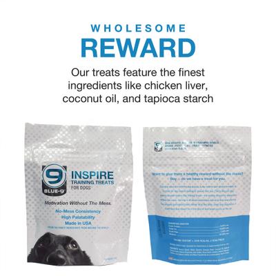 Show full view: Blue-9 Pet Products Inspire Dog Training Treats & Pouch, 4-oz bag slide 4 of 7