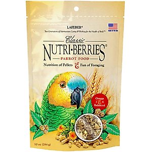 Lafeber Classic Nutri-Berries Parrot Food, 10-oz bag