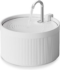 PawsPik Ceramic Serenity Faucet Dog & Cat Water Fountain, White, 9-cup