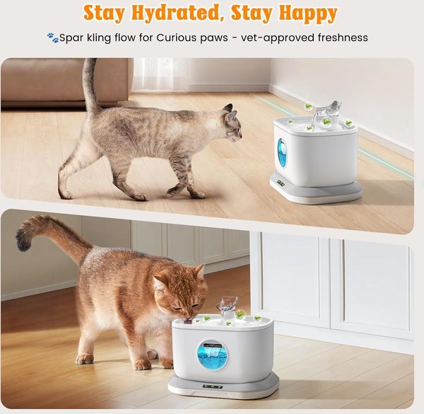 Shandus Cordless Cat Water Fountain, 3.2-l