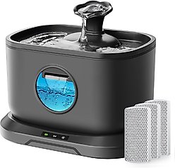 Petlipo Wireless Cat Water Fountain, 2.5-l, Black