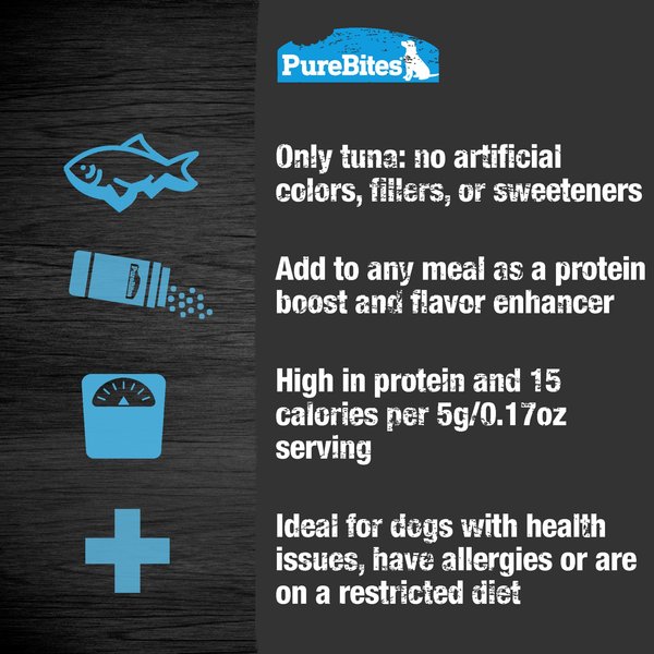 PureBites Air Dried Tuna Sprinkles Dog Food Topping, 3.5-oz