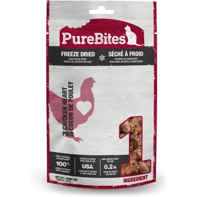 PureBites PureBites Freeze-Dried Chicken Heart Cat Treats, 1.09-oz